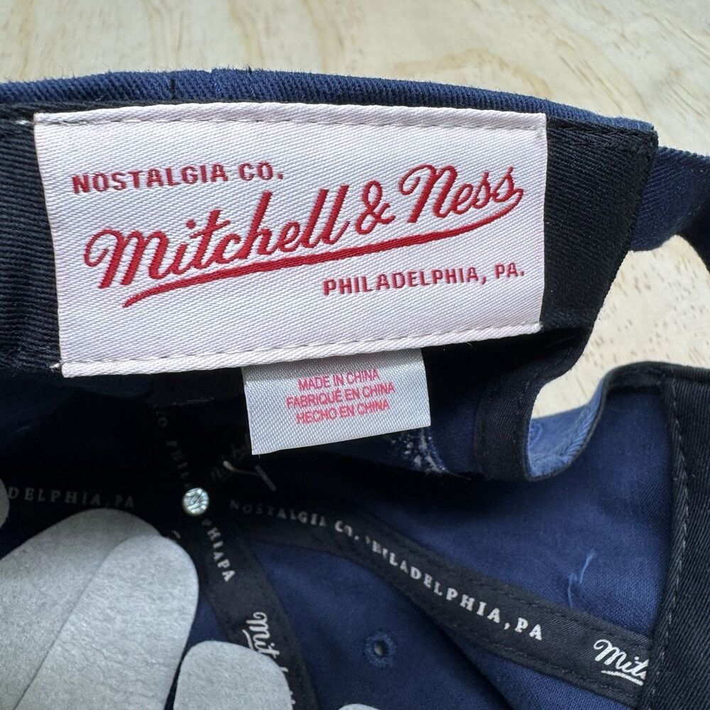 New Mitchell Ness Blank Basic Dad Hat Cap Navy Bl… - image 7